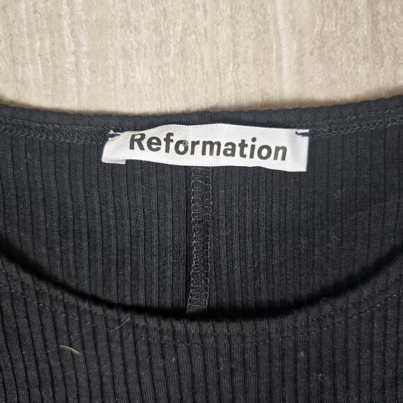 NWT Reformation Womens Kensy Black Long Sleeve Cocktail Dress Large - Picture 9 of 11